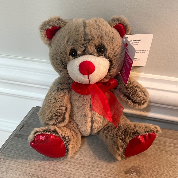 ❤️$5 ❤️ WITH ANY PURCHASE Valentines Plushie Bear - Picture 1 of 4